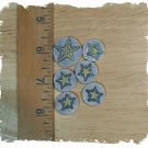 FUN Mosaic Tiles ~*LITTLE STARS*~6 HM Clay Kiln Fired