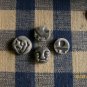 ~*SPIRIT FACE & BEADS~~- 4 HM SOOTY GREY JEWELRY PIECES