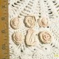 Mosaic Tiles ~SHABBY PINK ROSES ~6 HM Clay Focals