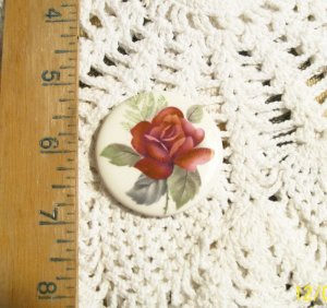 Mosaic Tiles ~*ELEGANT ROSE ~1 HM Pendant - Pin  Kiln