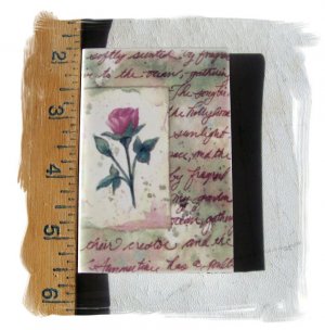 Mosaic Tiles*~ELEGANT ROSE*~1 Large HM Kiln Fired Tile