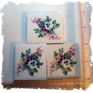 Mosaic Tiles~*PURPLE & WHITE BOUQUETS*~ 3 HM Kiln Fired