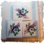 Mosaic Tiles~*PURPLE & WHITE BOUQUETS*~ 3 HM Kiln Fired