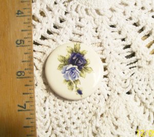 Mosaic Tiles ~*BLUE ROSES ~1 HM Pendant - Pin  Kiln