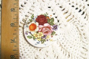 Mosaic Tiles ~*MULTI  ROSES ~1 HM Pendant - Pin  Kiln