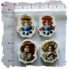 Mosaic Tiles~*VINTAGE DOLLS*~ 2 HM Kiln Fired