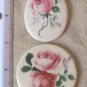 Altered Art Pendant~PINK ROSES~ 2  Mosaic Tile -Jewelry