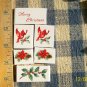 Mosaic Tiles~*XMAS CARDINAL SET*~ 6 FOCALS~Kiln Fired