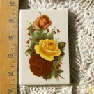Mosaic Tiles *~YELLOW & PINK ROSES~*1 LG HM Kiln Fired