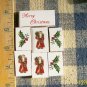 Mosaic Tiles~*XMAS SANTA SET*~ 7 FOCALS~Kiln Fired