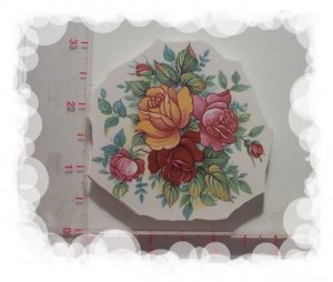 FREE SHIP *~*Rustic ~*ROSE BOUQUET~*  Mosaic 1 Lg Tiles