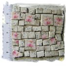 *PASTEL PINK FLORAL CHINTZ*~ 50+ Mosaic Tiles FREE SHIP