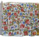 *~TINY PINK ROSES w/BLUE CHINTZ~ 50+ Mosaic Tiles