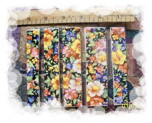 *~SUMMER FLOWER CHINTZ~* 5 U-Cut-2-Fit Mosaic Tiles