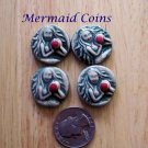 4 Pottery Art Embellishments ~*MERMAID COINS ~Mosaic