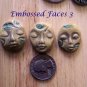 3 Pottery Embellishment*~EARTHTONE & BLUE FACES~Mosaic