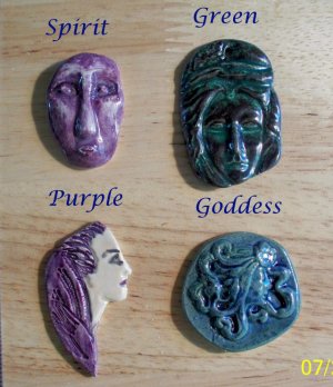 1 Pottery Embellishment *~MISC. FACE PENDANT~* U-choose
