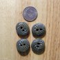 Hm One-Of-A-Kind ~*SWIRL BUTTONS*~ Art Deco Pottery