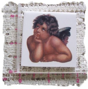 FREE SHIP *~Charming ~*ANGEL RAPHAEL*~1 Lg Mosaic Tiles