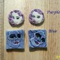 Pottery Embellishmt~MODERN FACES~2 LG. Pendant-Tile-Art