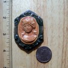 Pottery Embellishmt~PORTRAIT LADY~LG. Pendant-Tile-Art