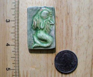 Pottery Embellishment ~*MERMAID*~ Pendant-Tile-Art