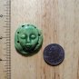 Pottery Embellishment ~*GREEN FACE*~w/beading holes