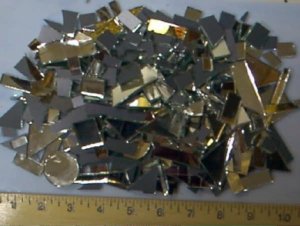 Mosaic Tiles ~Odds & Ends MIRROR~ 1 Lb. of Tiles
