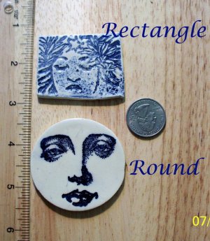 Embellishment ~*Blue/White FACES*~U-Choose Mosaic Tiles