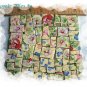 ~*FLOWERS ON YELLOW CHINTZ BKGD*~*  50+  Mosaic Tiles