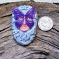 HM Pottery Ceramic *~PURPLE MASK FACE~ Tile or Pendant