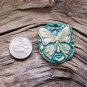 1 HM Pottery Pendant or Tile *~DK TURQUOISE SPIRIT FACE