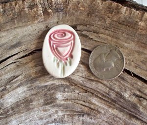 1 HM Pottery *~MATTE RUSTIC ROSE~* Mosaic, Jewelry