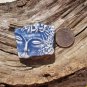 HM Pottery Ceramic *~BLUE  & WHITE MOD FACE~* Pendant