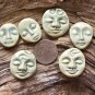 6 HM Pottery*~SEA SPRAY EMBOSSED FACES~*Mosaic, Jewelry
