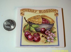 Mosaic Tiles  *~CHERRY PIE FOCAL~* 1 LG HM Fired 22K