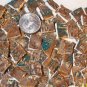 Mosaic Tiles~BROWN & TURQUOISE~123 Embossed Clay Filler
