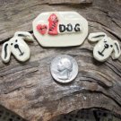 3 Pottery Embellishment~*I LOVE THAT DOG*~ Mosaic Tiles