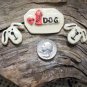 3 Pottery Embellishment~*I LOVE THAT DOG*~ Mosaic Tiles