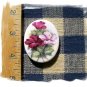 Pottery Pendant ~*WINE FLORAL BOUQUET~ HM Kiln Fired
