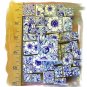 Fabulous *~AQUA BLUE VALENCIA CHINTZ~ 50+ Mosaic Tiles