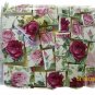 * *SHABBY PINK ROSES * * 50+ Mosaic CHINTZ Tiles