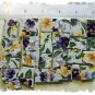*Colorful* ~JOHNNY JUMP-UPS CHINTZ~* 50+ Mosaic Tiles