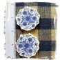 Mosaic Tiles ~*BLUE FLORALS*~2 FOCALS*~Kiln Fired