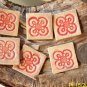 Mosaic Tiles~EMBOSSED CELTIC TILES~6 Kiln Fired HM Clay