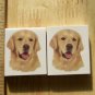 Mosaic Tiles *~GOLDEN RETRIEVERS~* 2 LG HM Kiln Fired