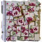 Stunning ~~PURPLE PANSY CHINTZ ~~ 50+ Mosaic Tiles
