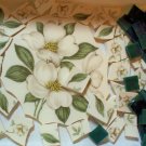 Broken China~MAGNOLIA FOCAL+Stnd Glass~100 Mosaic Tiles