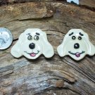 FUN 2 Pottery Pieces~*HIS & HER DOG FACES*~ Mosaic Tile