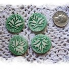 Mosaic Tiles ~LOVELY LEAVES~ 4 Kiln Fired Clay